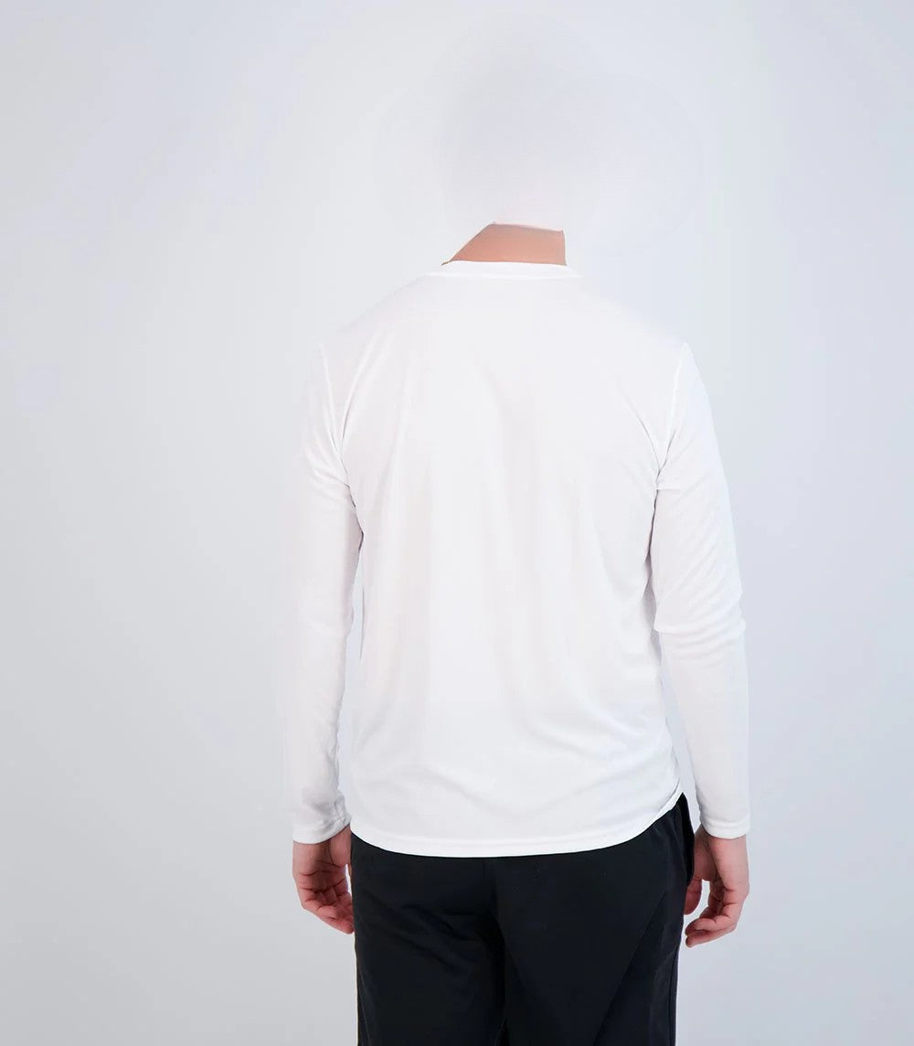 Teaser - White — long sleeve fishing shirt, view 2