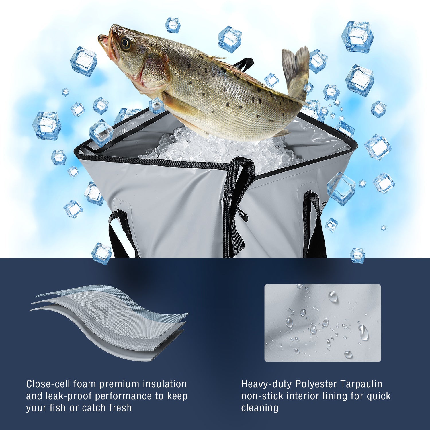20''Fish Cooler Bag For Fish Bait, view 3