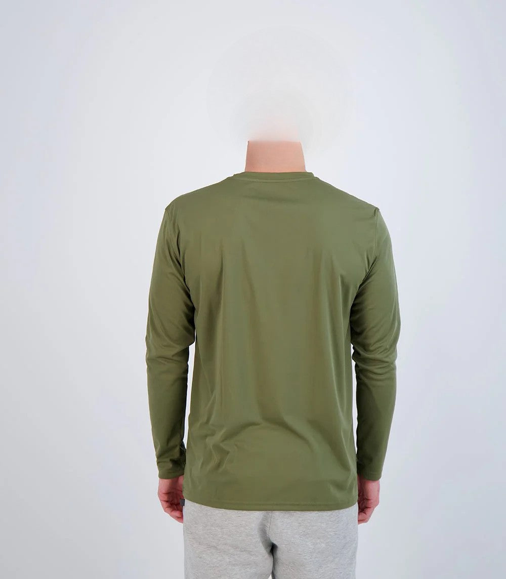 Teaser - Military Green — long sleeve fishing shirt, view 2
