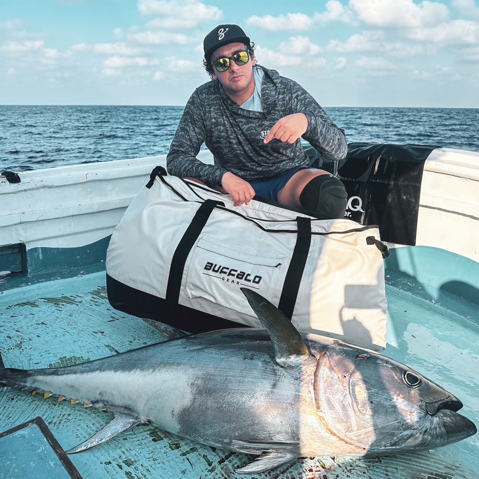 105QT Fish Cooler Bag with YKK Zipper, Flat Bottom, view 2