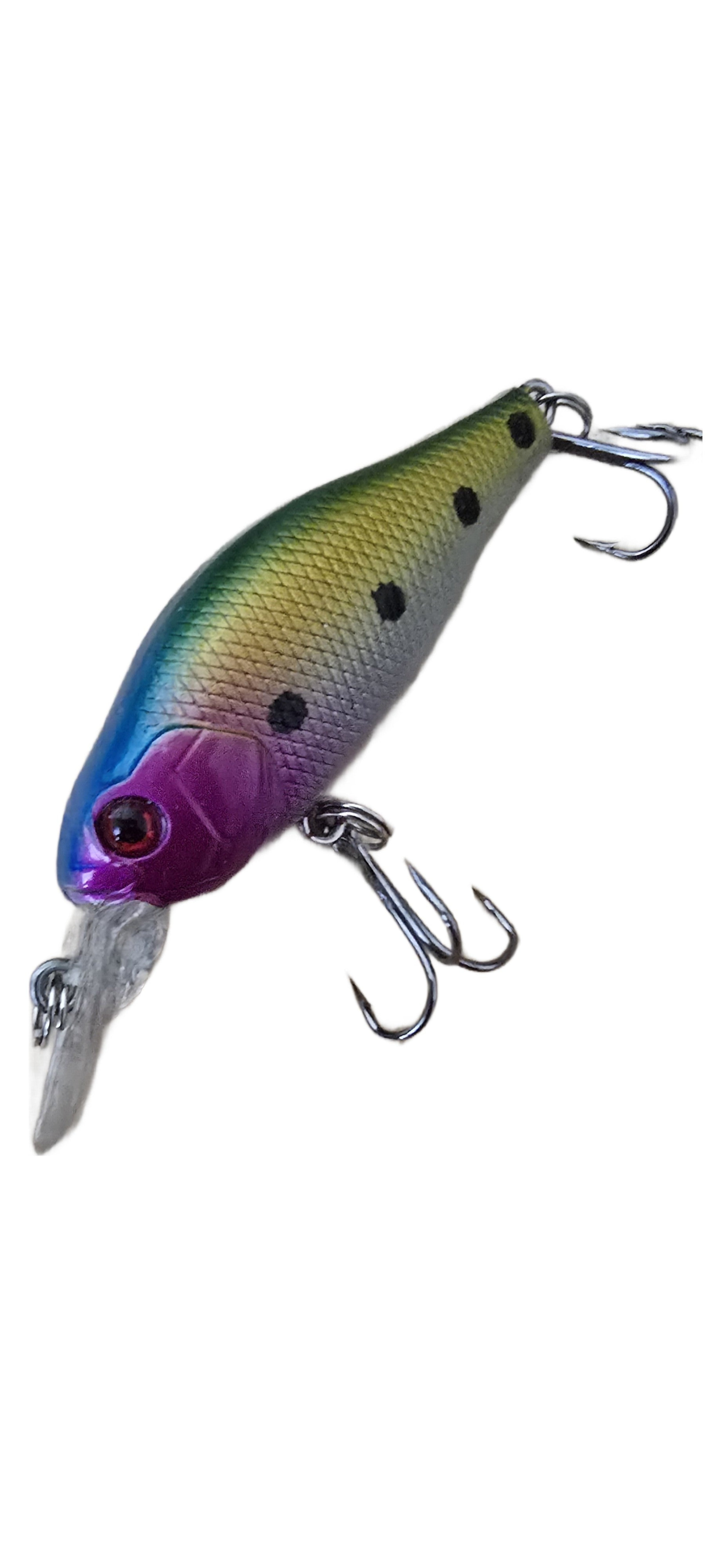 Mini Minnow (0 - 3') - Blue Gold w Dots — crankbait fishing lure