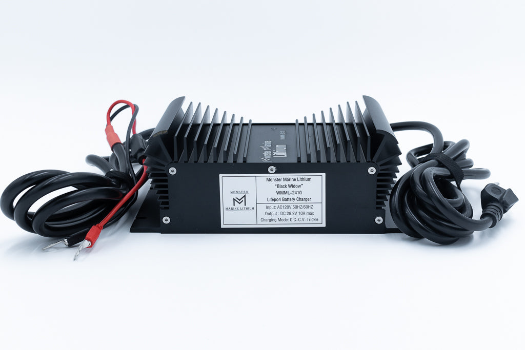 BLACK WIDOW 24V 10A Waterproof Lithium Battery Charger, view 5