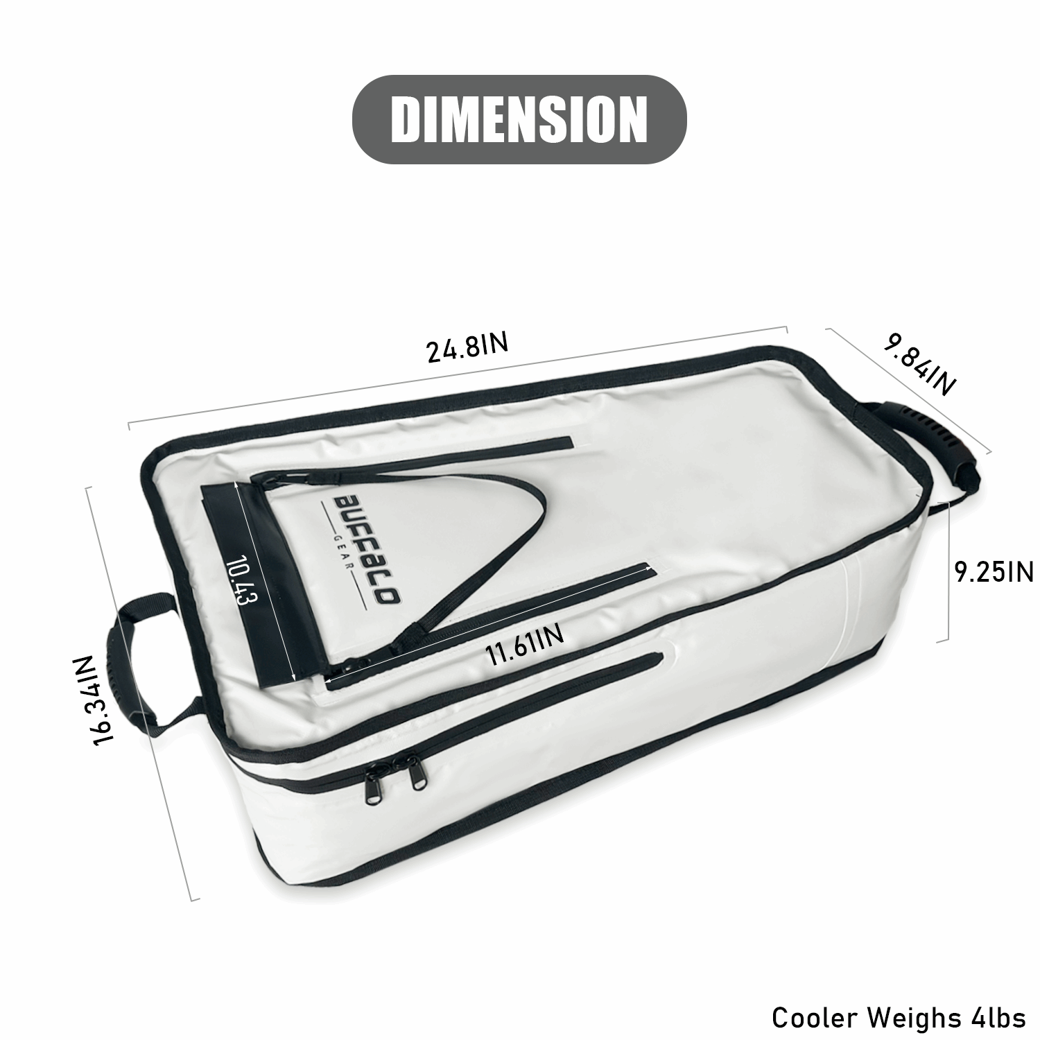 25'' Kayak Fish Cooler Bag with Shoulder Strap, view 6