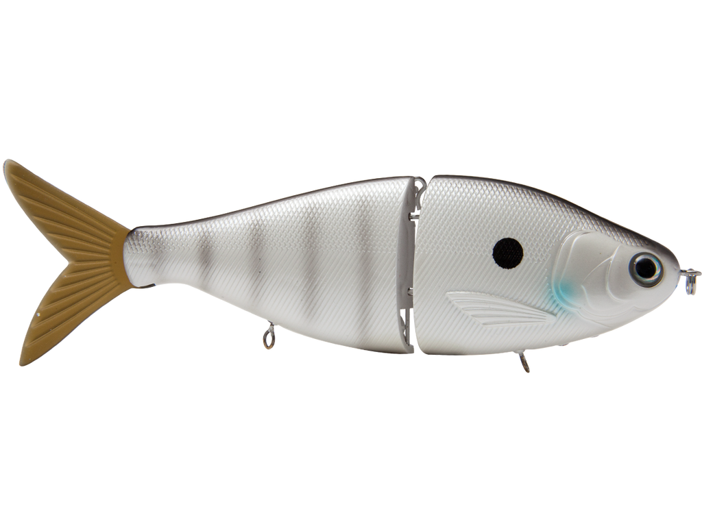 Realistic fish-shaped fishing lure on a white background
