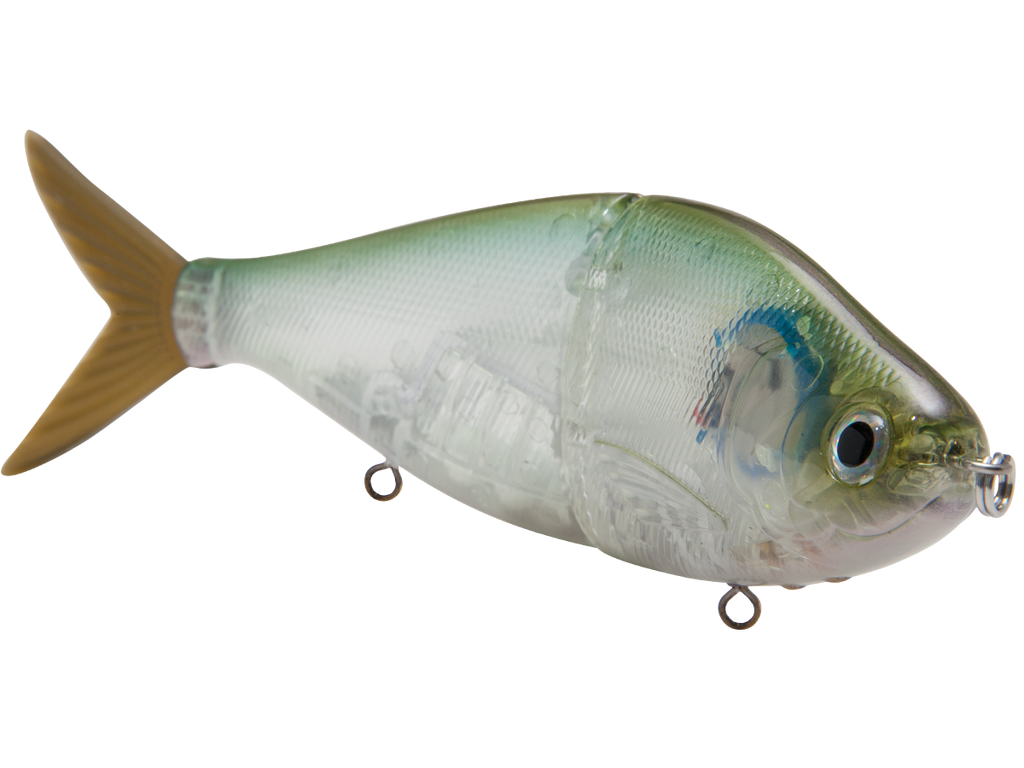 Fishing lure resembling a fish on a white background