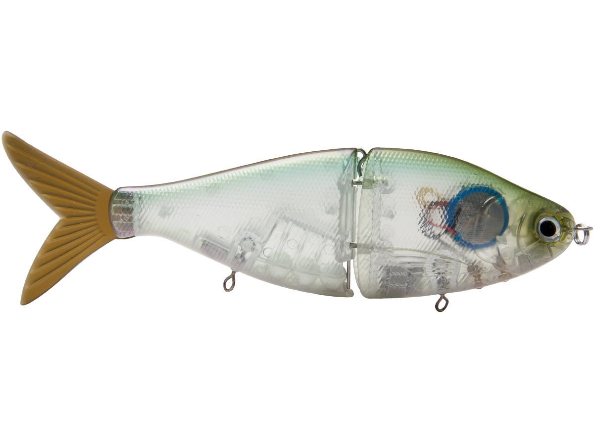 Fishing lure with detailed design on a white background