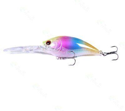 Colorful fishing lure on a white background
