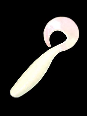 Shad Grub 2.5" - Pearl (10-Pack) — soft plastic fishing bait