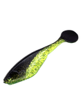 Swim Shad 2" - Chartreuse Glitter Black (10-Pack) — soft plastic fishing bait