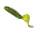 Screw Tail - Watermelon Green Glitter (15-Pack) — soft plastic fishing bait