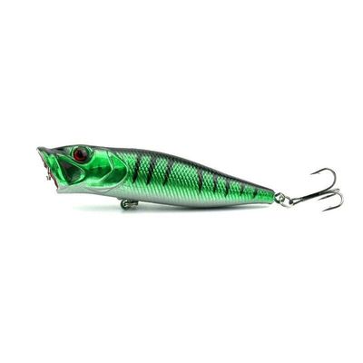 Popper - Green Tiger — topwater fishing lure