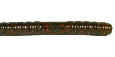 Ribbon Tail Worm 10" - Watermelon Black and Red Flake (10-Pack) — soft plastic fishing bait, view 2