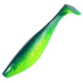 Swim Shad 5" - Green w/ Gold Glitter (5-Pack) — soft plastic fishing bait