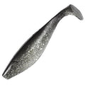 Swim Shad 5" - Black Silver Glitter (5-Pack) — soft plastic fishing bait