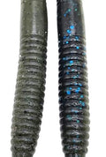 Slinger 6 (Stick) - Green Pumpkin Black and Blue Flake Laminate (8-Pack) — soft plastic fishing bait