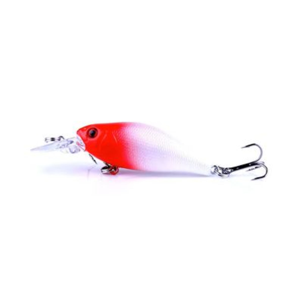 Mini Minnow (0 - 3') - Red Head White — crankbait fishing lure