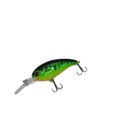 Fishing lure with a green body and silver head on a white background