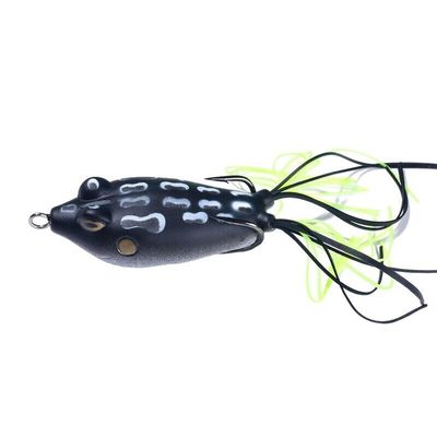 Hollow Body Frog - Black — soft plastic fishing bait