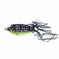Hollow Body Frog - Smoke / Chartreuse Belly — soft plastic fishing bait