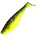 Swim Shad 5" - Hot Chartreuse Black Back (5-Pack) — soft plastic fishing bait