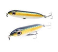 Spook Dog - Blue Dots Gold Shadow — soft plastic fishing bait
