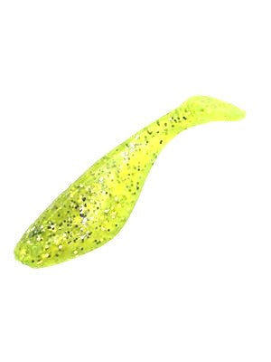 Swim Shad 2" - Chartreuse Glitter (10-Pack) — soft plastic fishing bait