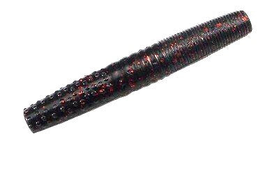 Slinger 2.75" - Black w/ Red Flake (10-Pack) — soft plastic fishing bait