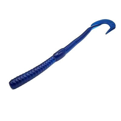 Curl Tail 6" - Blue Grape (10-Pack) — soft plastic fishing bait