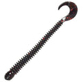 Ring Worm 4" - Black Red Flake (10-Pack) — soft plastic fishing bait