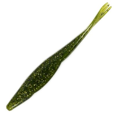 Triple Tail Jerk Shad - Watermelon Gold Flakes (6-Pack) — soft plastic fishing bait