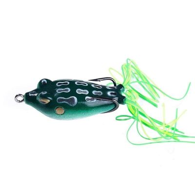 Hollow Body Frog - Black w/ Green Belly — soft plastic fishing bait