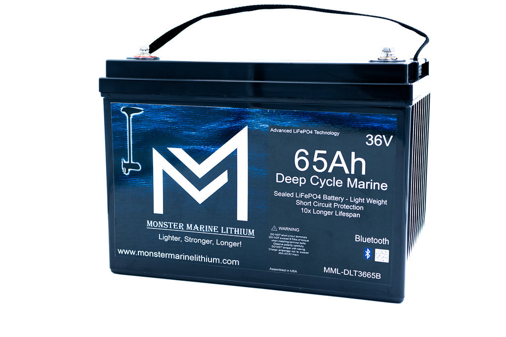 36V 65Ah Bluetooth Lithium Trolling Battery, view 3