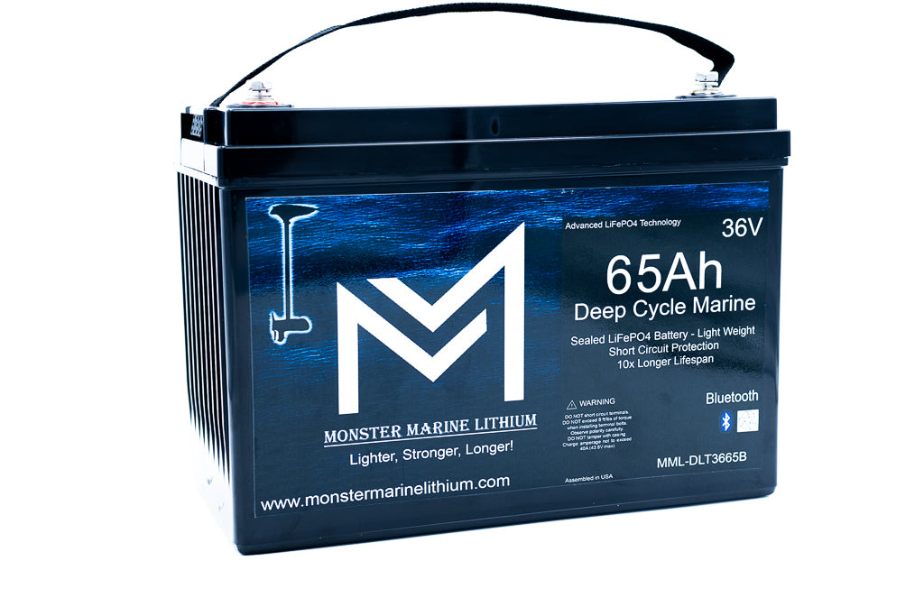 36V 65Ah Bluetooth Lithium Trolling Battery, view 4