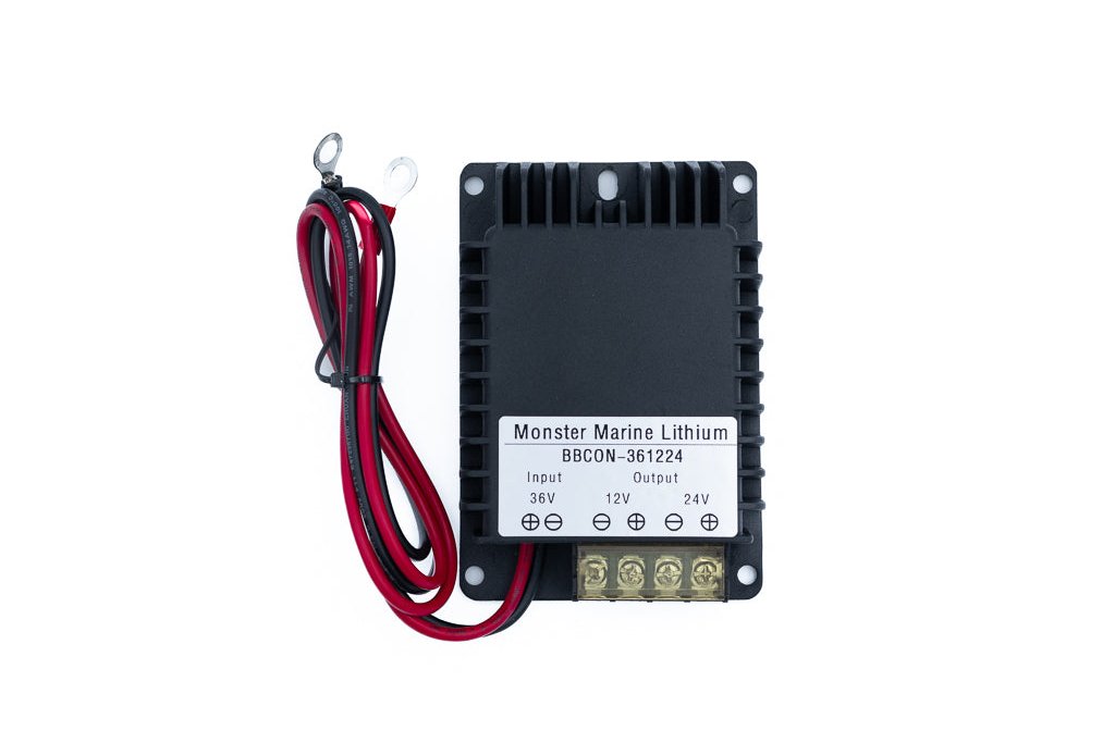Live sonar 24v/36v- to 12/24v converter “The Bandit” — marine battery equipment