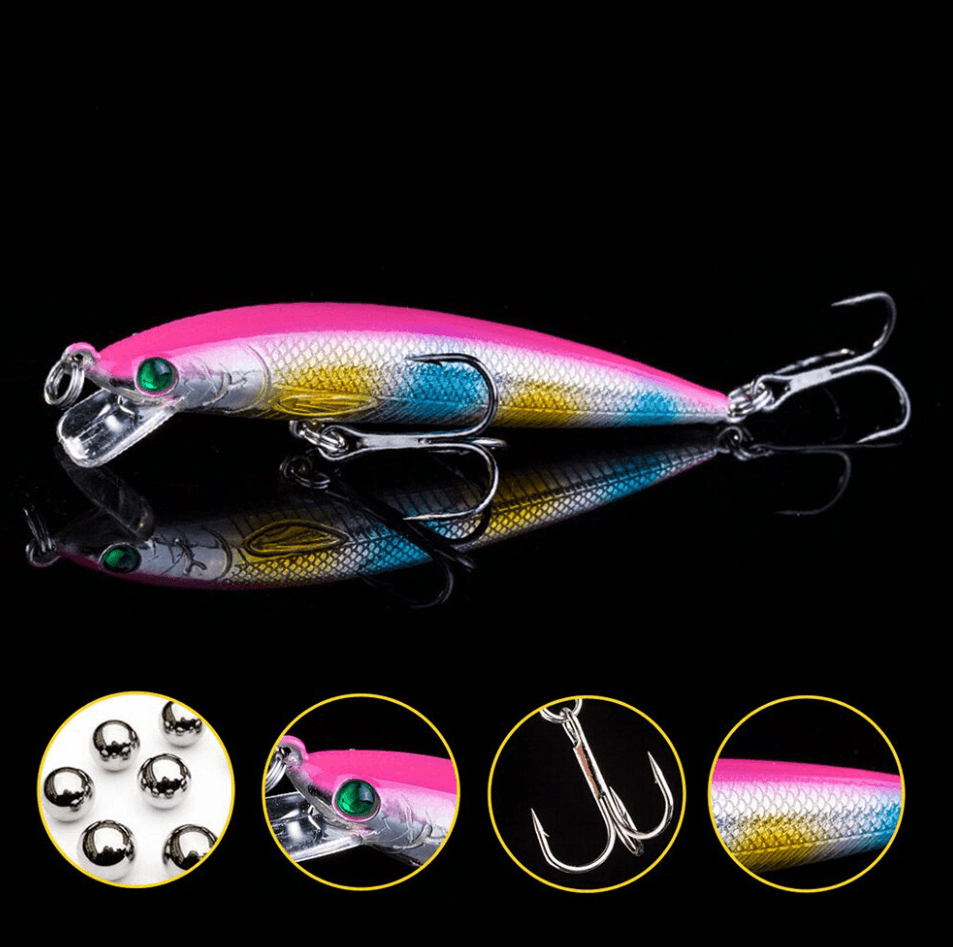 7CM Triple-Sharp Minnow Fishing Lure, view 3
