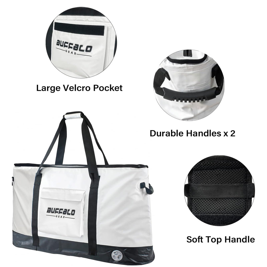 105QT Fish Cooler Bag with YKK Zipper, Flat Bottom, view 4