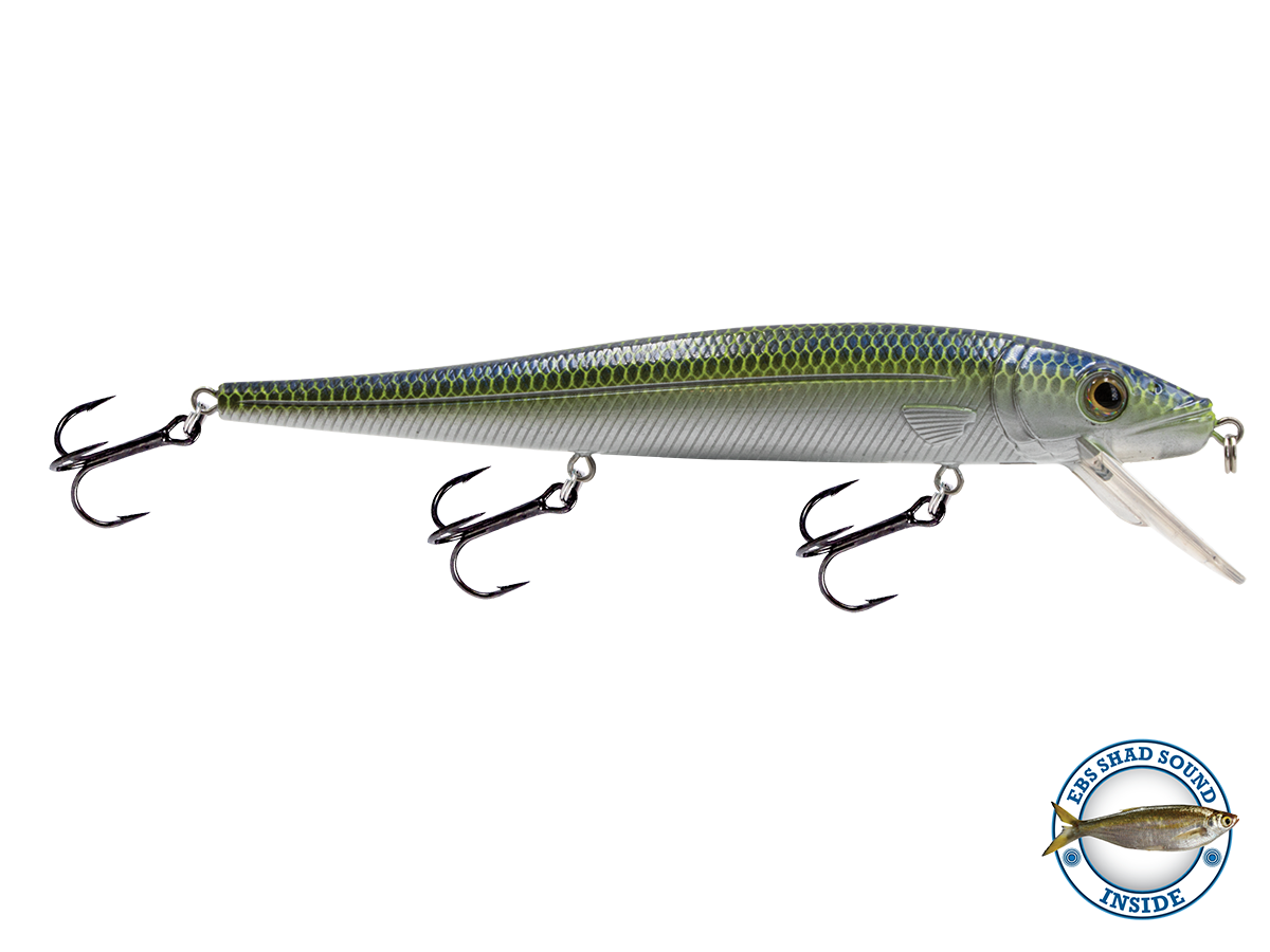 Fishing lure with treble hooks on a white background