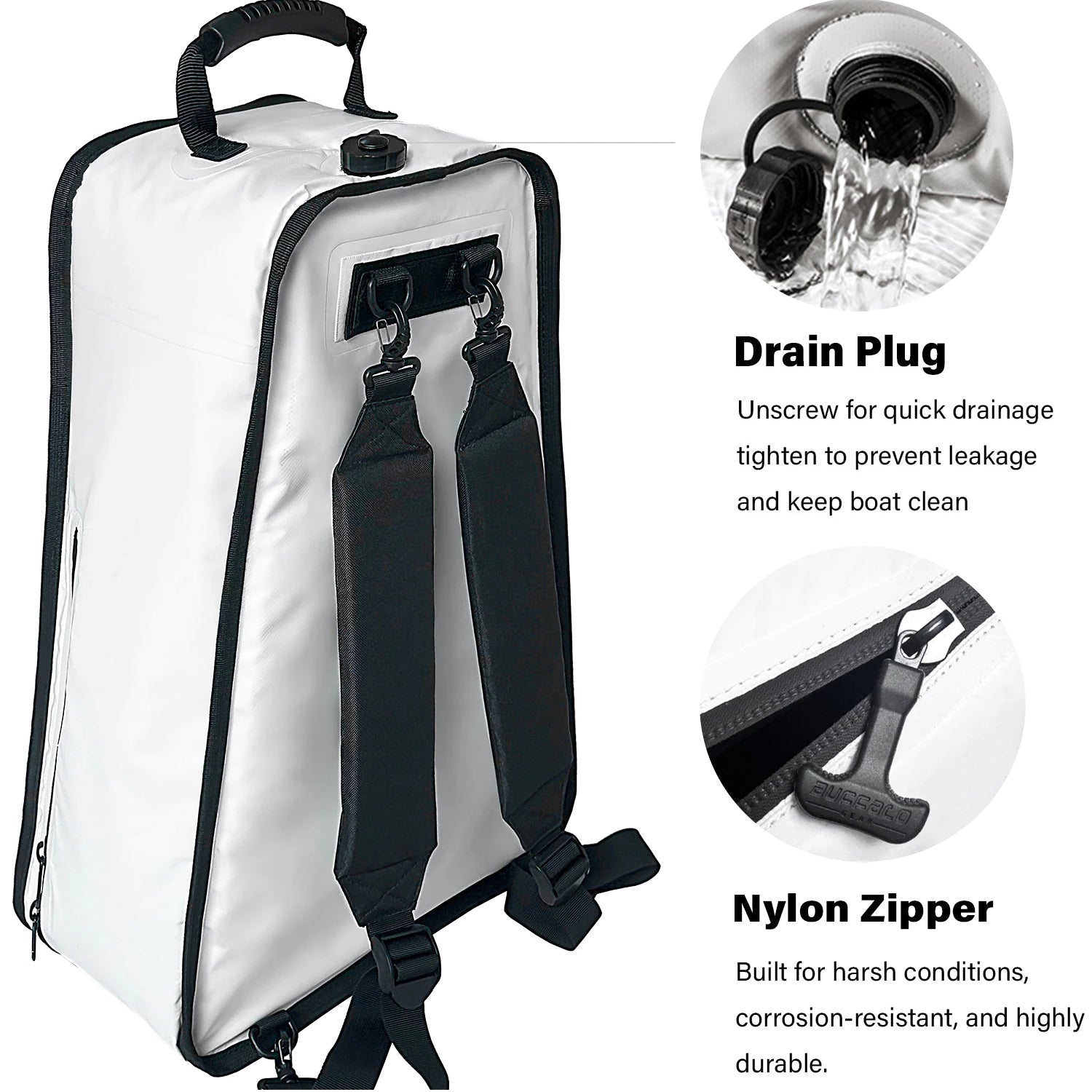 25'' Kayak Fish Cooler Bag with Shoulder Strap, view 4
