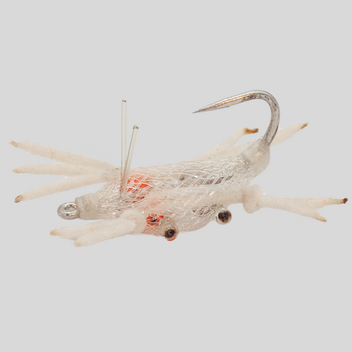 Alphlexo Crab™ by Flymen Fishing Company in Clear (with Hot Spot)