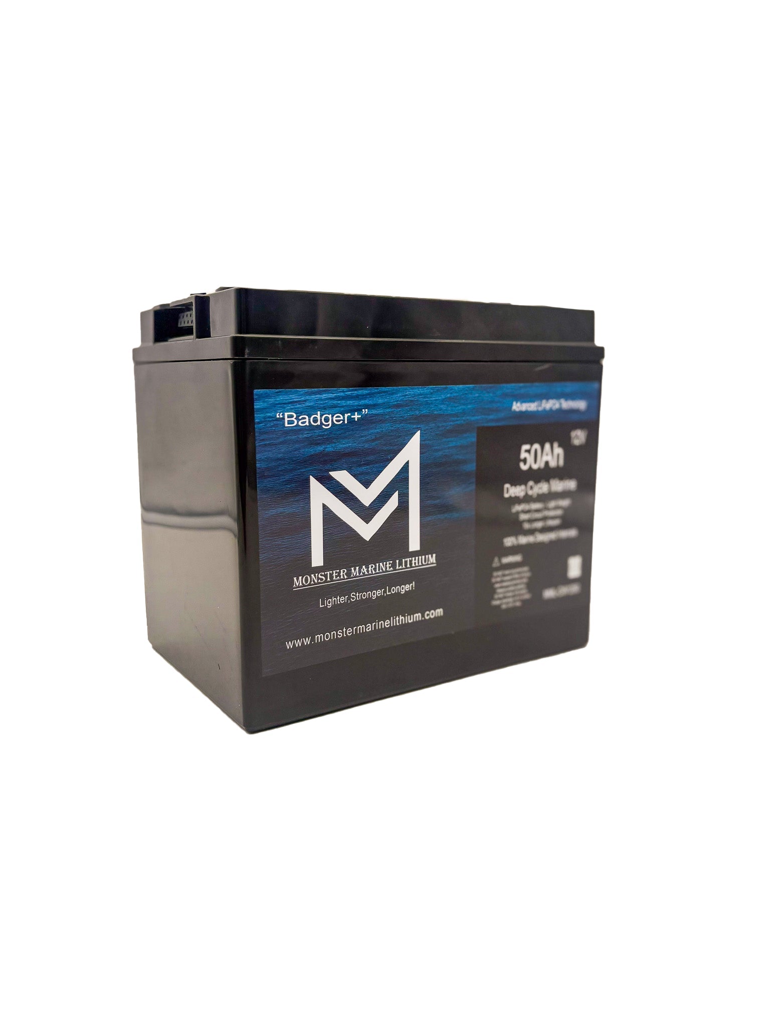 12v 50Ah Deep Cycle Lithium Marine Battery "Hyena" - MML-CW1250, view 3