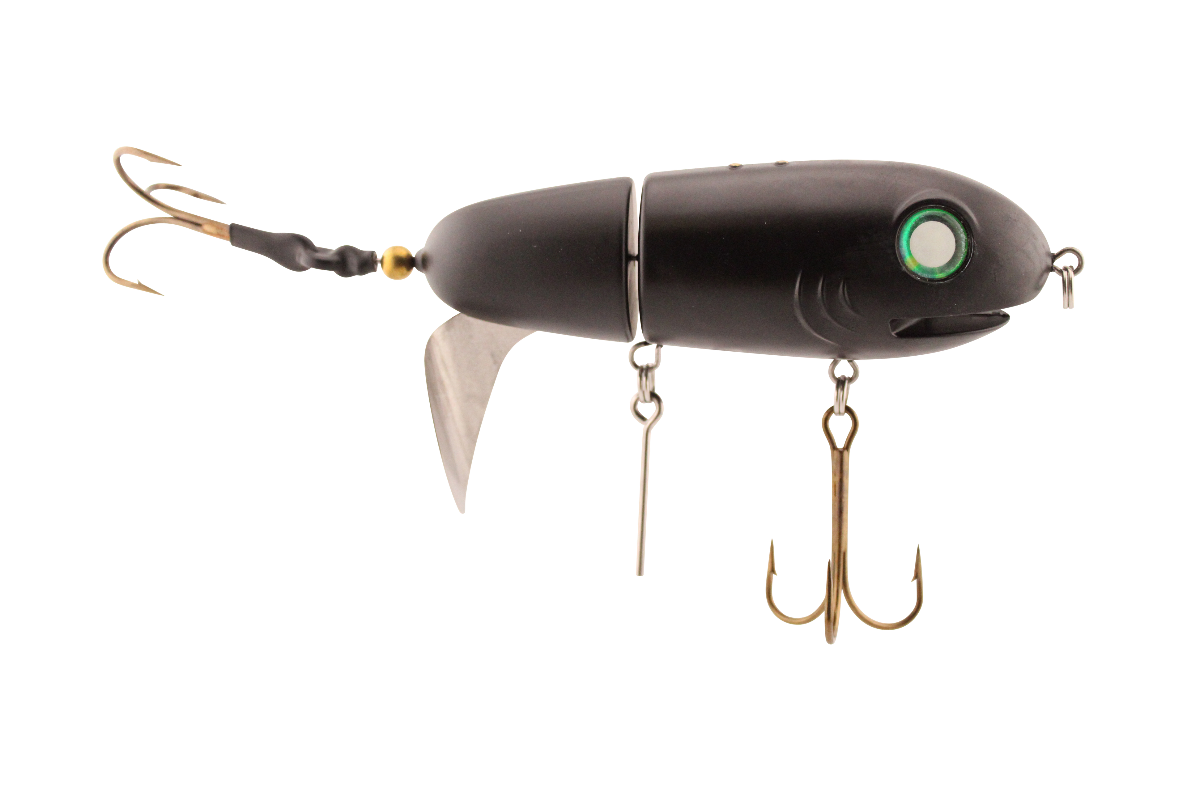 Fishing lure with a detailed design on a white background