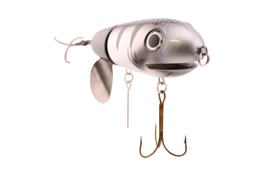 Fishing lure with a detailed design on a white background