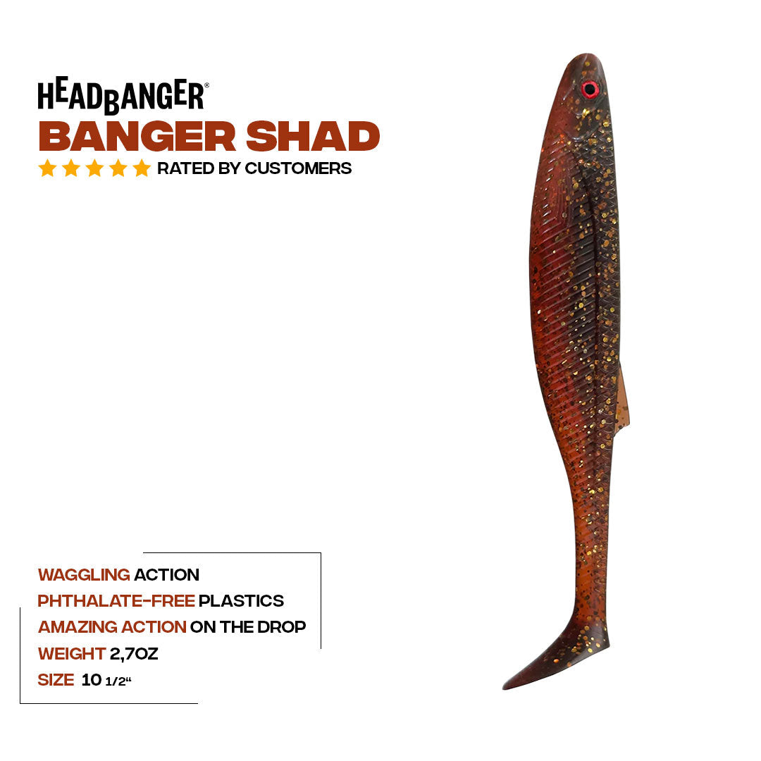 Headbanger BangerShad 10-1/2" - musky lure