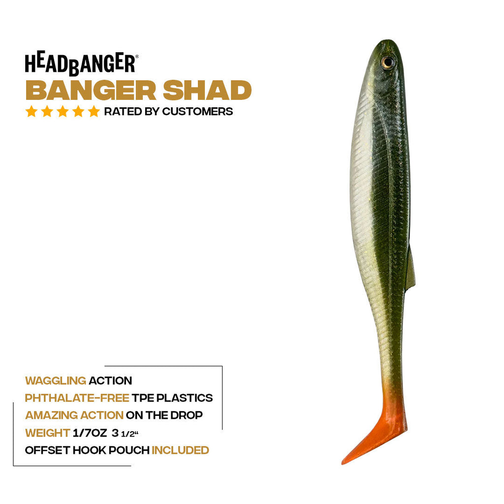 Headbanger BangerShad 3-1/2" 5-pack - musky lure
