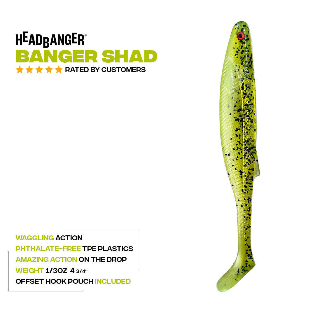 Headbanger BangerShad 4-3/4" 5-pack - musky lure