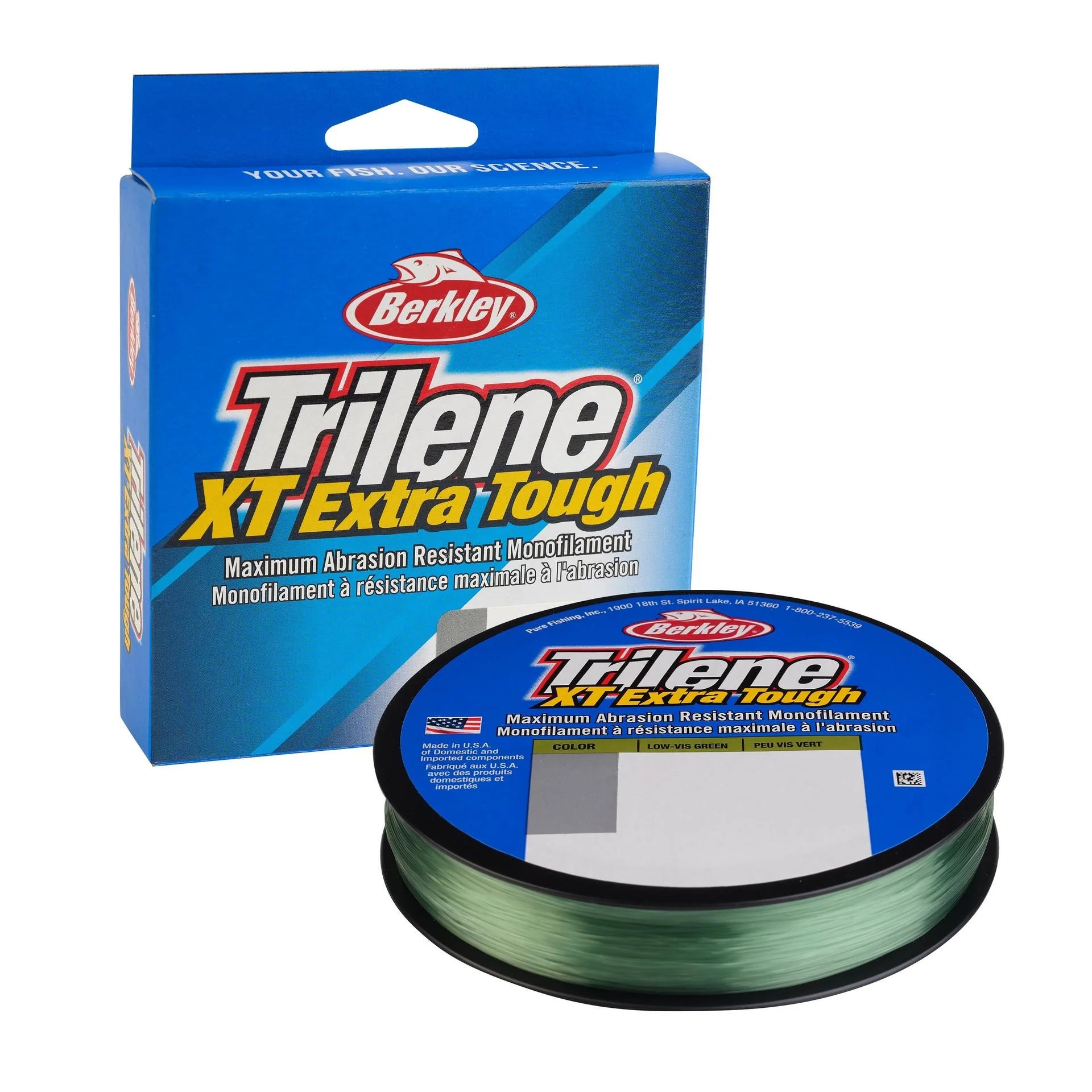 Trilene XT Extra Tough Low-Vis Green – 20 lb 270 yd — fishing line spool