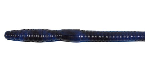 6" Finesse Worm ( Money) - Black / Blue (10-Pack) — soft plastic fishing bait, view 2
