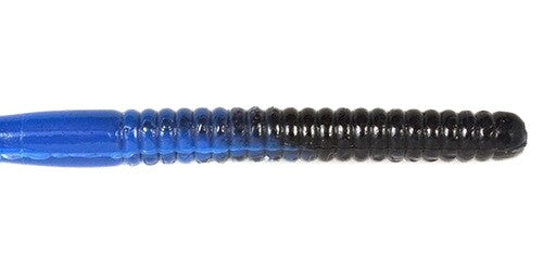 Ribbon Tail Worm 6" - 10 PACK - Black / Blue Swirl — soft plastic fishing bait, view 2