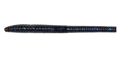 6" Finesse Worm (Money) - Black / Blue Flake (10-Pack) — soft plastic fishing bait