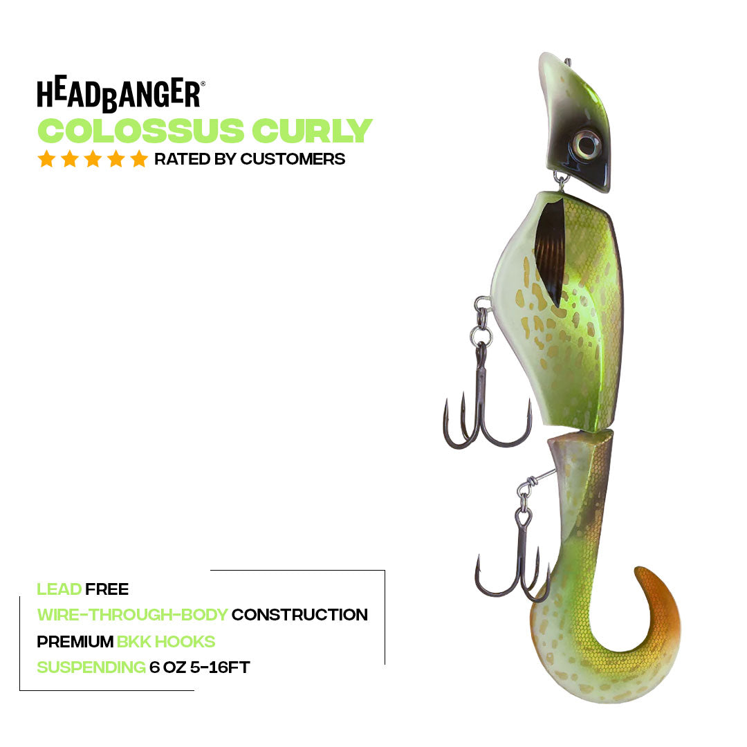 Headbanger Colossus Curly 12" - musky lure